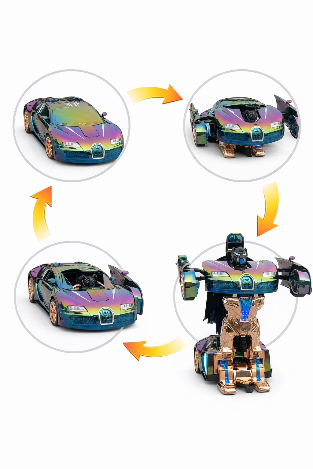 SAMOCHÓD RC TRANSFORMER 1:10, DUŻY ROBOT 48 CM
