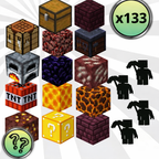 KLOCKI MAGNETYCZNE MINECRAFT PORTAL 133 EL. KONSTRUKTOR ZABAWKI