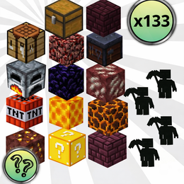 KLOCKI MAGNETYCZNE MINECRAFT PORTAL 133 EL. KONSTRUKTOR ZABAWKI