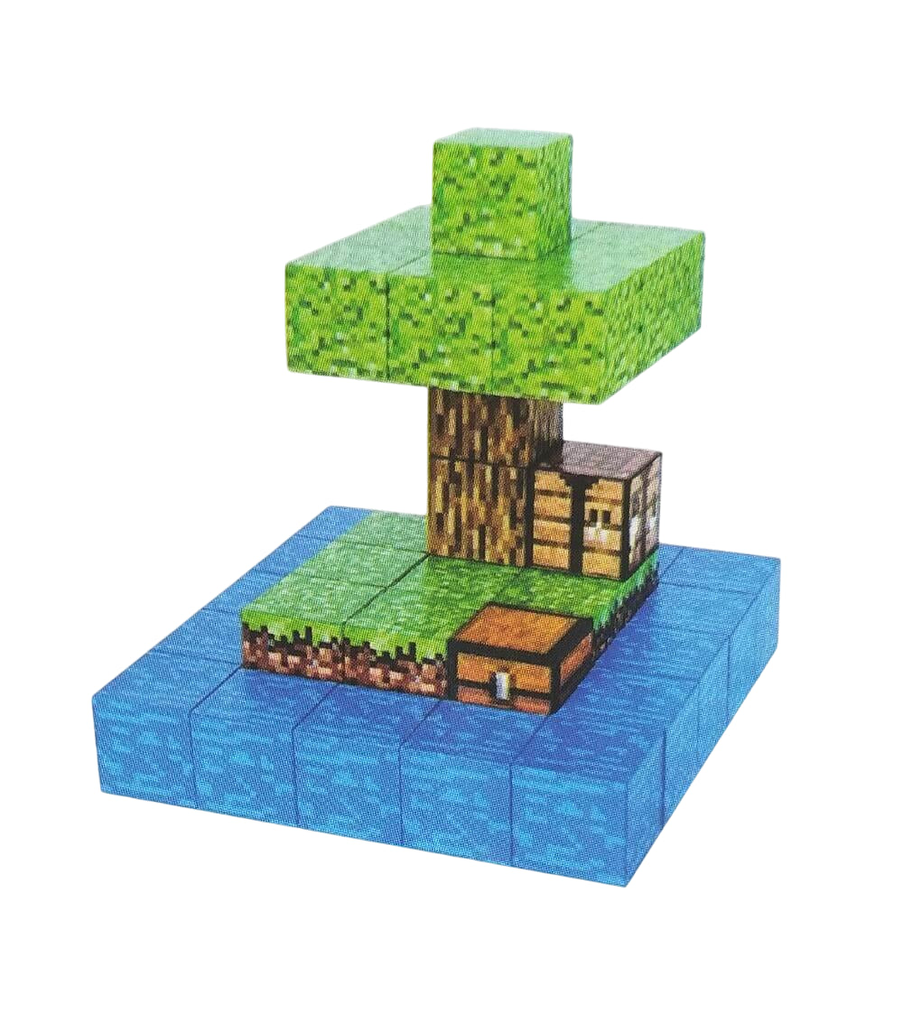 KONSTRUKTOR MAGNETYCZNY "WYSPA" (39 ELEMENTÓW / MINECRAFT)