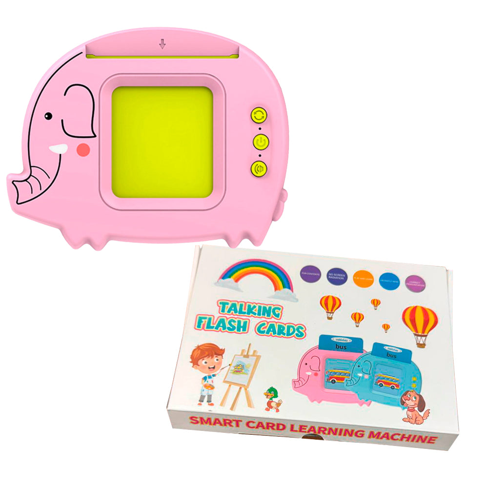 CZYTNIK KART JĘZYKA ANGIELSKIEGO ZABAWKA DO NAUKI 224 PREZENT ŚWIĘTA-SŁOŃ RÓŻOWY