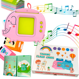 CZYTNIK KART JĘZYKA ANGIELSKIEGO ZABAWKA DO NAUKI 224 PREZENT ŚWIĘTA-SŁOŃ RÓŻOWY