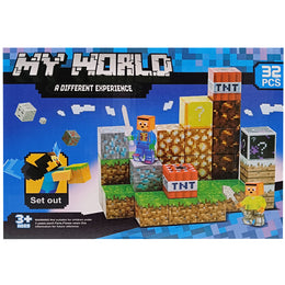 MAGNETYCZNY MINECRAFT 32 EL. – BŁYSKAWICZNA BUDOWA ŚWIATA! POBÓDŹ WYOBRAŹNIĘ I ROZWIJAJ LOGIKĘ!