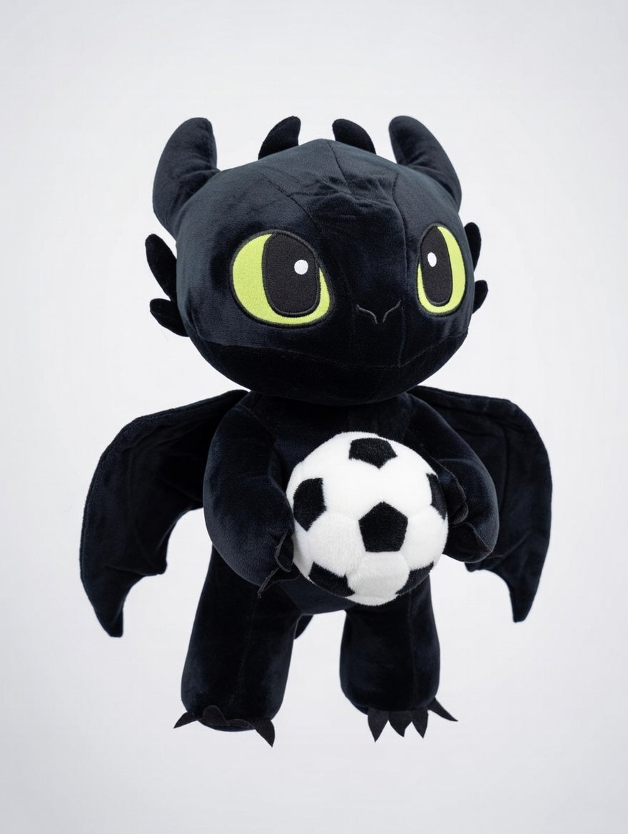 DUŻA MASKOTKA SMOK BEZZĘBNY 60 CM Z OGONEM PLUSZOWY DRAGON PREZENT