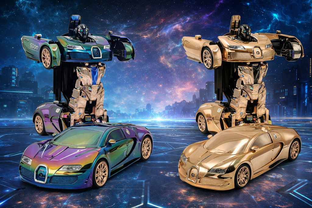 SAMOCHÓD RC TRANSFORMER 1:10, DUŻY ROBOT 48 CM