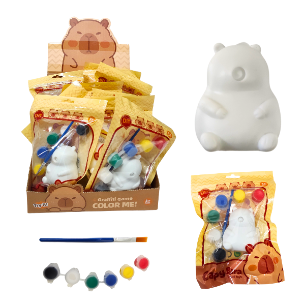 KAPIBARA DIY ZABAWKA DO WŁASNORĘCZNEGO MALOWANIA FARBKAMI CAPYBARA
