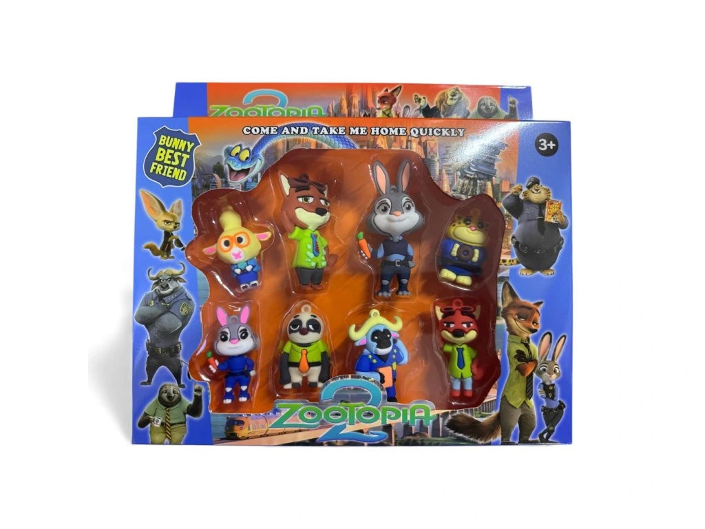 ZOOTOPIA 2: KOMPLETNY ZESTAW 8 UROCZYCH FIGUREK KOLEKCJONERSKICH!
