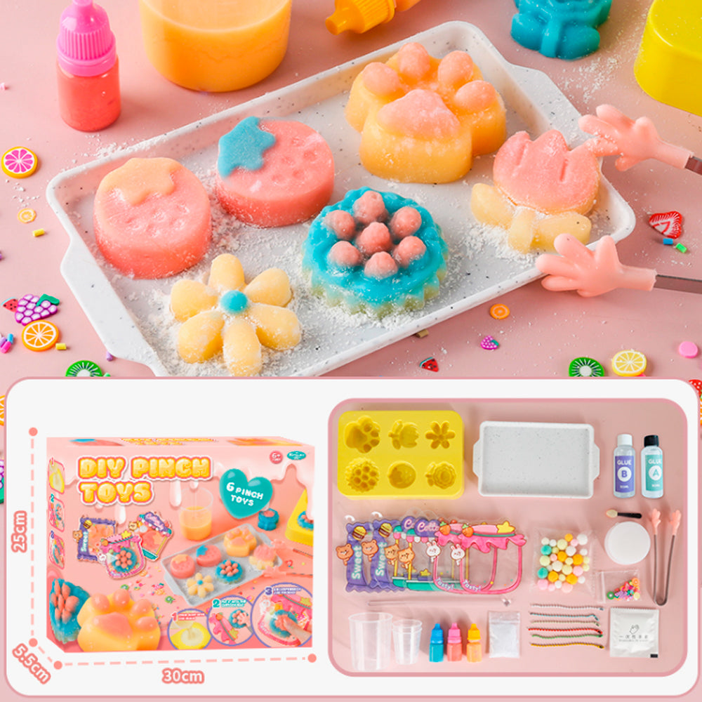 KREATYWNY ZESTAW DIY - KOCIA ŁAPKA SQUISHY ANTYSTRES ANTYSTRESOWY SQUISHY DIY DLA DZIECI