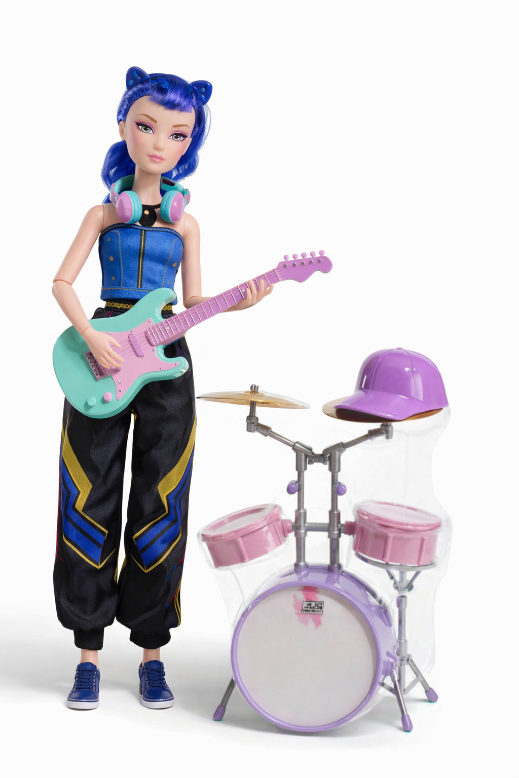 LALKA ZOEY HUNTR/X K-POP ZESTAW MUZYCZNY GITARA BĘBNY COOL GIRL PREZENT