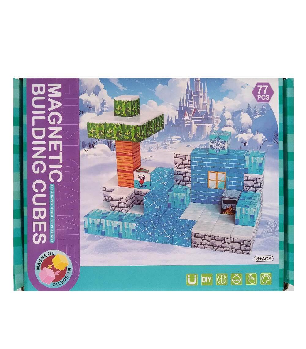 KONSTRUKTOR MAGNETYCZNY "MINECRAFT: DOMEK ŚNIEŻNY" (77 ELEMENTÓW) – SKORYGOWANA WERSJA