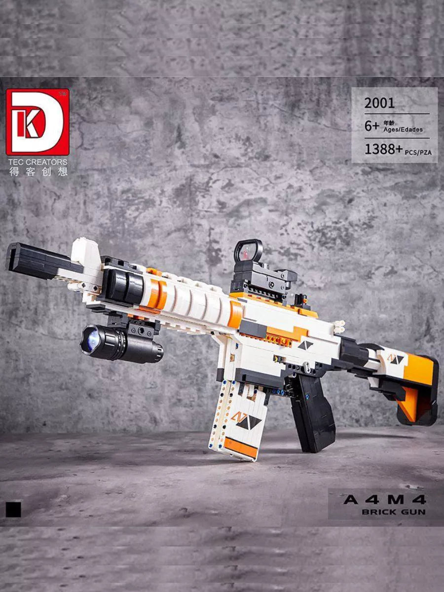 KLOCKI PROJEKTANT MONTAŻ BROŃ M4A4 AZIMOV (1388 CZĘŚCI) CS:GO DLA CHŁOPAKA