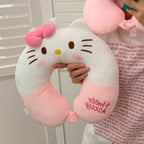 HELLO KITTY PODUSZKA PODRÓŻNA 30×30 CM –  DO SAMOLOTU, AUTA I NA CO DZIEŃ KUROMI HELLO KITTY PODUSZKA