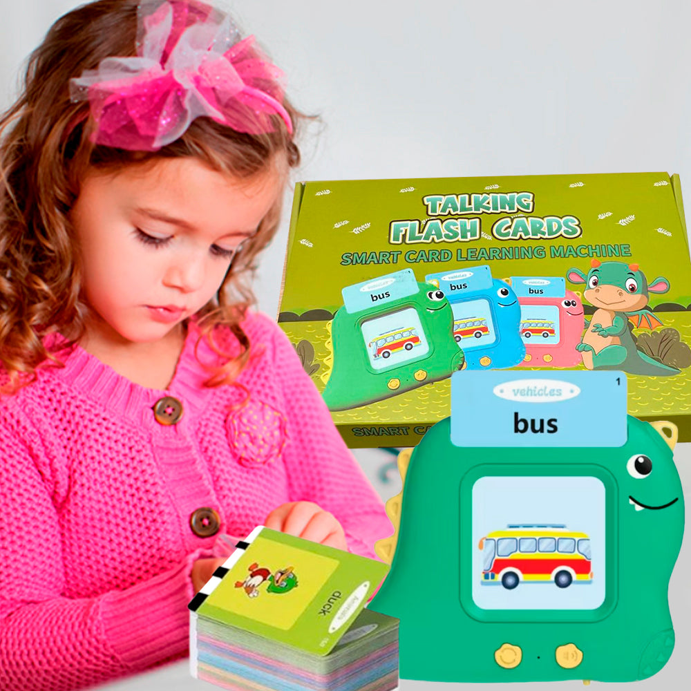 CZYTNIK KART JĘZYKA ANGIELSKIEGO ZABAWKA DO NAUKI 224 PREZENT ŚWIĘTA DINOZAUR ZIELONY