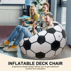 FOTEL DMUCHANY PIŁKA NOŻNA KOSZYKÓWKA SOFA PVC DO OGRODU NA PLAŻĘ