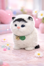 MIAUKAJĄCY KOTEK NA DREWNIANEJ PODSTAWCE INTERAKTYWNA ZABAWE PREZENT