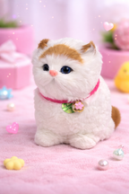 MIAUKAJĄCY KOTEK NA DREWNIANEJ PODSTAWCE INTERAKTYWNA ZABAWE PREZENT