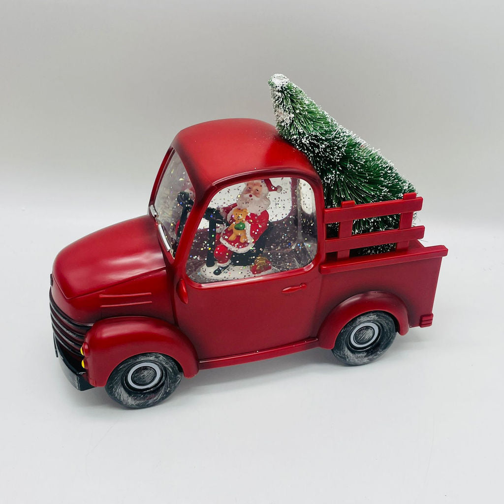 ŚWIĄTECZNY SAMOCHÓD LED ZE ŚNIEŻNĄ ZAMIECIĄ I MUZYKĄ