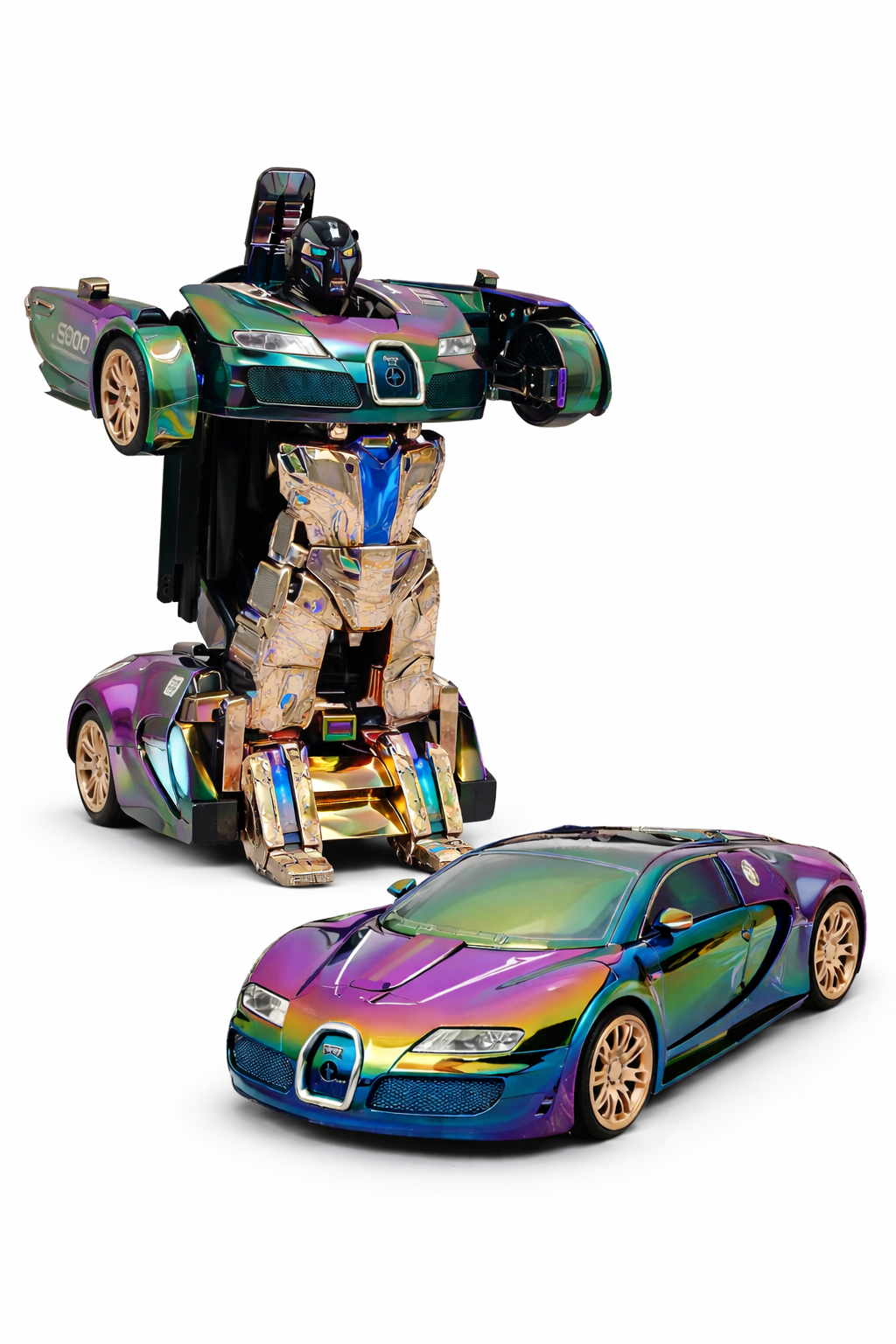 SAMOCHÓD RC TRANSFORMER 1:10, DUŻY ROBOT 48 CM