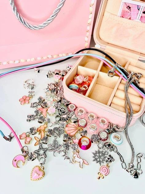 ZESTAW HUNTRIX DO TWORZENIA BRANSOLETEK CHARMS I NASZYJNIKÓW PRINCESS DIY