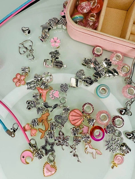 ZESTAW HUNTRIX DO TWORZENIA BRANSOLETEK CHARMS I NASZYJNIKÓW PRINCESS DIY