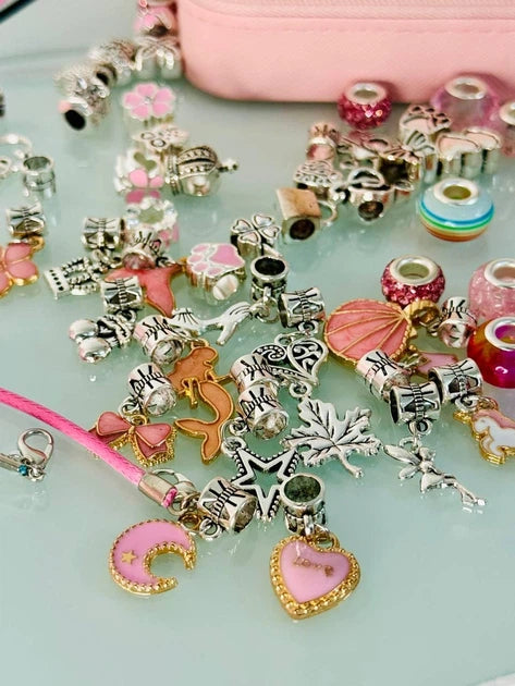 ZESTAW HUNTRIX DO TWORZENIA BRANSOLETEK CHARMS I NASZYJNIKÓW PRINCESS DIY