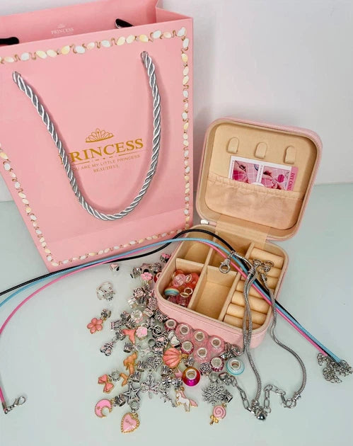 ZESTAW HUNTRIX DO TWORZENIA BRANSOLETEK CHARMS I NASZYJNIKÓW PRINCESS DIY