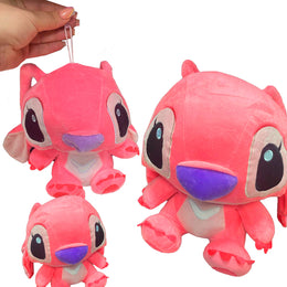 MIĘKKA PLUSZOWA ZABAWKA ANIOŁEK STICHA Z KRESKÓWKI LILO I STICH MASYASHA PODUSZKA RÓŻOWA 25 CM