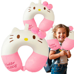 HELLO KITTY PODUSZKA PODRÓŻNA 30×30 CM –  DO SAMOLOTU, AUTA I NA CO DZIEŃ KUROMI HELLO KITTY PODUSZKA