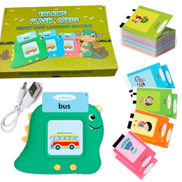 CZYTNIK KART JĘZYKA ANGIELSKIEGO ZABAWKA DO NAUKI 224 PREZENT ŚWIĘTA DINOZAUR ZIELONY