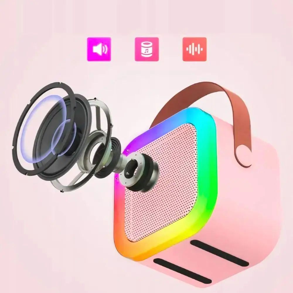 ZESTAW KARAOKE BLUETOOTH + 1 BEZPRZEWODOWY MIKROFON K-POP DEMON HUNTERS