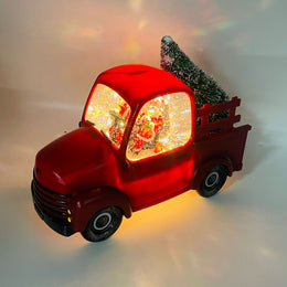 ŚWIĄTECZNY SAMOCHÓD LED ZE ŚNIEŻNĄ ZAMIECIĄ I MUZYKĄ