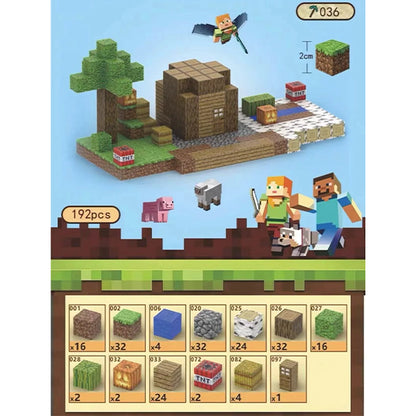 KLOCKI MAGNETYCZNE DOM STEVE’A W MIEŚCIE 198 EL INSPIOWANE MINECRAFT PREZENT