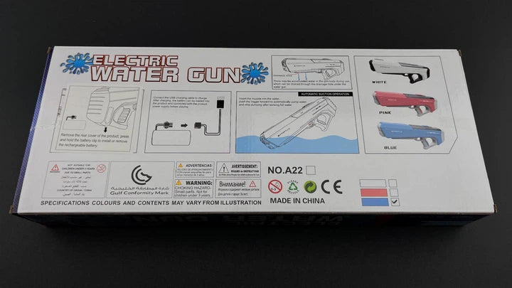 PISTOLET NA WODĘ RÓŻOWY ELEKTRYCZNY AKUMULATOR AUTOMATYCZNY POBÓR WODY