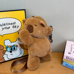 PLECAK TORBA ZABAWKOWY MYAKA CAPIBARA KAPIBARA PLUSZOWY PLUSZOWA TORBA 30*20 см