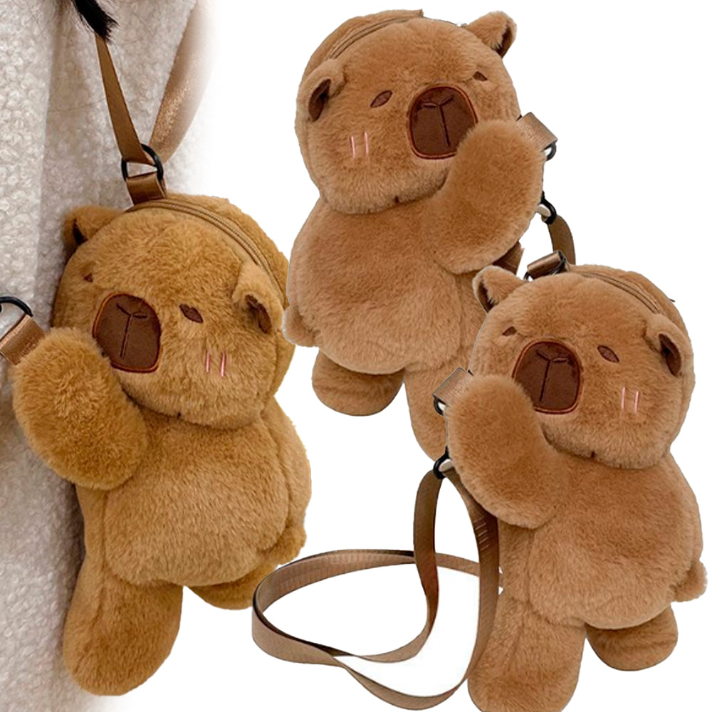 PLECAK TORBA ZABAWKOWY MYAKA CAPIBARA KAPIBARA PLUSZOWY PLUSZOWA TORBA 30*20 см