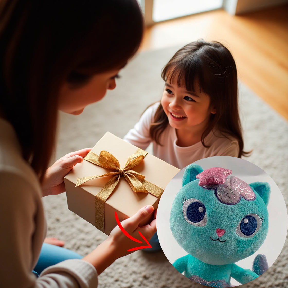 KOCI DOMEK GABI SYRENKOTKA METALICZNY OGON PRZYTULANKA SŁODKI KOTEK 30cm