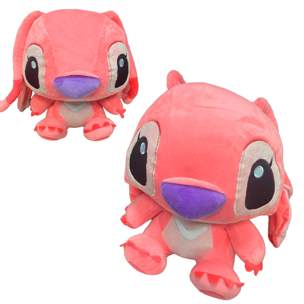 MIĘKKA PLUSZOWA ZABAWKA ANIOŁEK STICHA Z KRESKÓWKI LILO I STICH MASYASHA PODUSZKA RÓŻOWA 25 CM