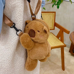 PLECAK TORBA ZABAWKOWY MYAKA CAPIBARA KAPIBARA PLUSZOWY PLUSZOWA TORBA 30*20 см