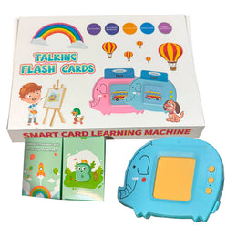 CZYTNIK KART JĘZYKA ANGIELSKIEGO ZABAWKA DO NAUKI 224 PREZENT ŚWIĘTA-SŁOŃ NIEBIESKI