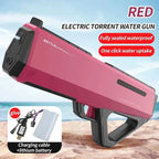 ELEKTRYCZNY PISTOLET NA WODĘ RÓŻOWY AUTOMAT 42 CM AKUMULATOR 12M HIT LATO