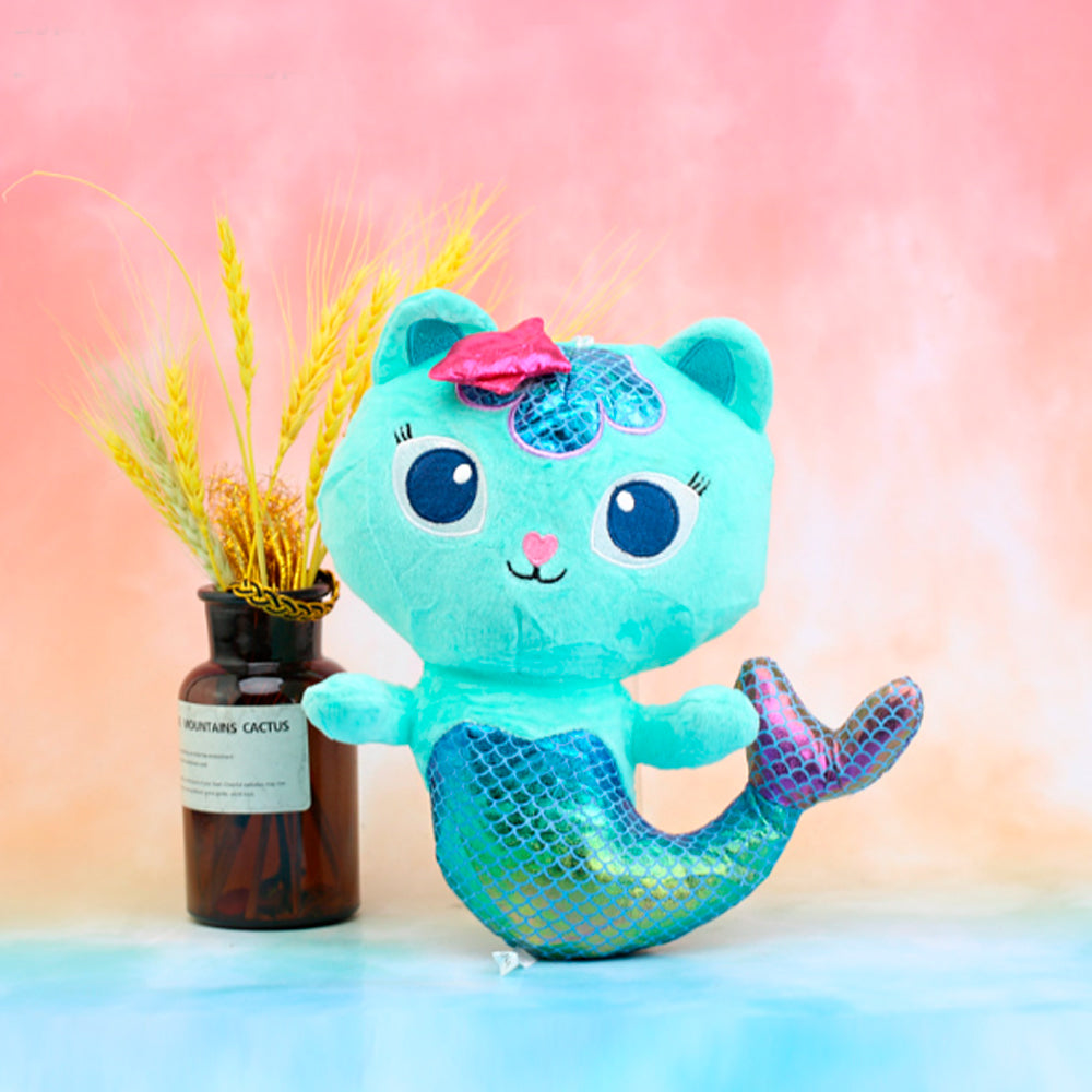 KOCI DOMEK GABI SYRENKOTKA METALICZNY OGON PRZYTULANKA SŁODKI KOTEK 30cm