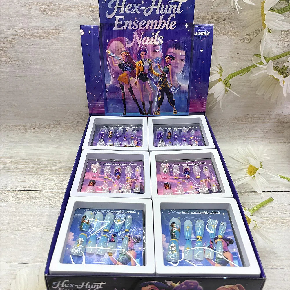 ZESTAW SZTUCZNYCH PAZNOKCI HEX-HUNT ENSEMBLE NAILS ŁOWCY DEMONÓW