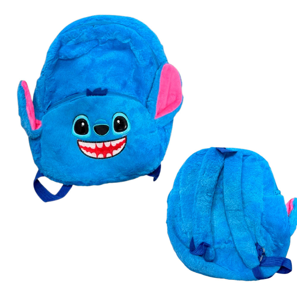 PLECAK DLA PRZEDSZKOLAKA SZKOLNY PLUSZOWY DZIECIĘCY STITCH STICH LILO NIEBIESKI 40*30 CM