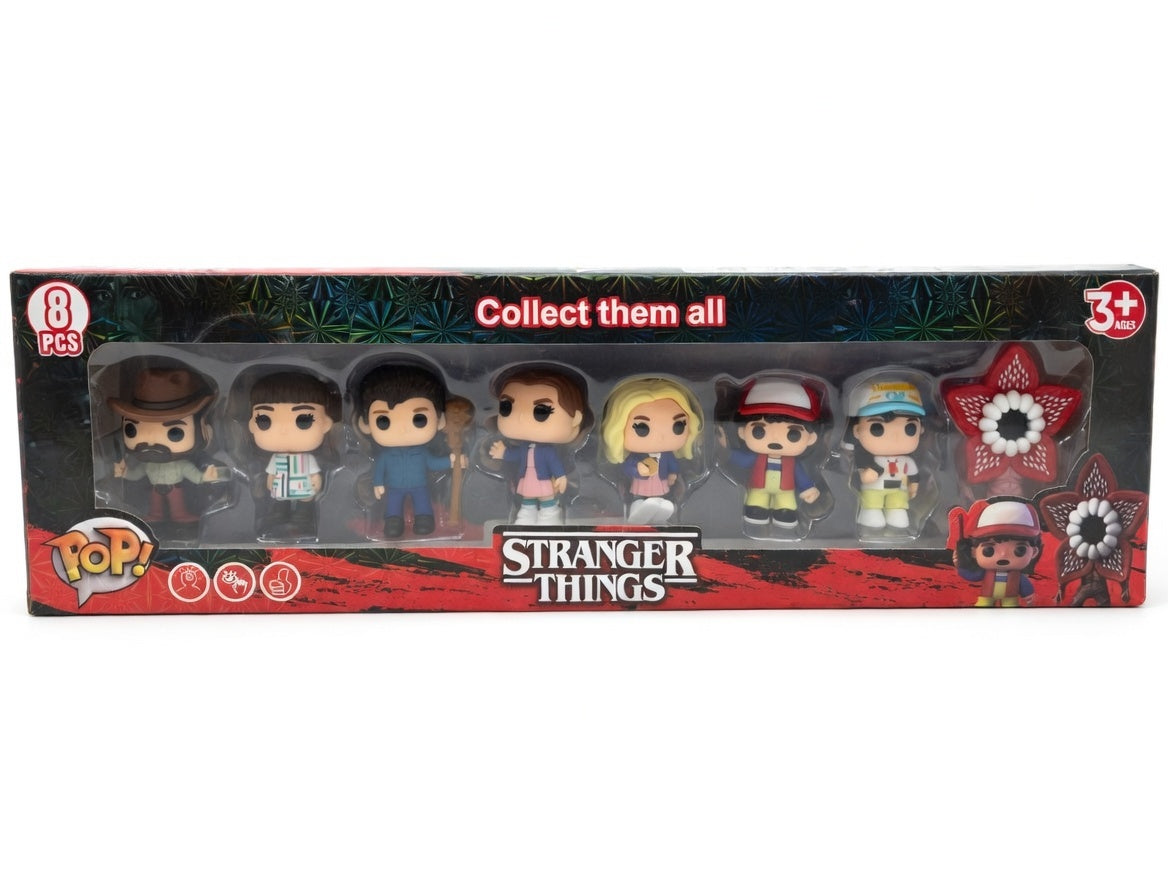 ZESTAW FIGUREK POP SERIAL STRANGER THINGS 8 CM PREZENT DLA FANA ZABAWKA