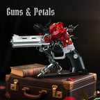 KLOCKI 631 EL GUNS & PETALS REWOLWER Z RÓŻAMI DIY 3D DO SKŁADANIA PREZENT