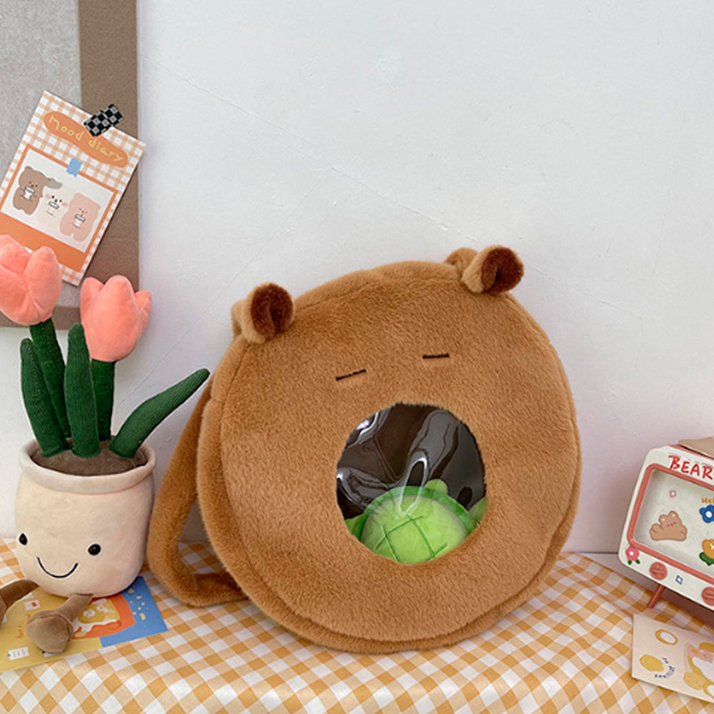 PLUSZOWA TORBA  ZABAWKOWY MYAKA CAPIBARA KAPIBARA PLUSZOWY PLUSZOWA TORBA 50 *35 см