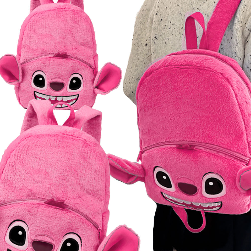 PLECAK DLA PRZEDSZKOLAKA SZKOLNY PLUSZOWY DZIECIĘCY STITCH STICH LILO RÓŻOWY 40*30 CM