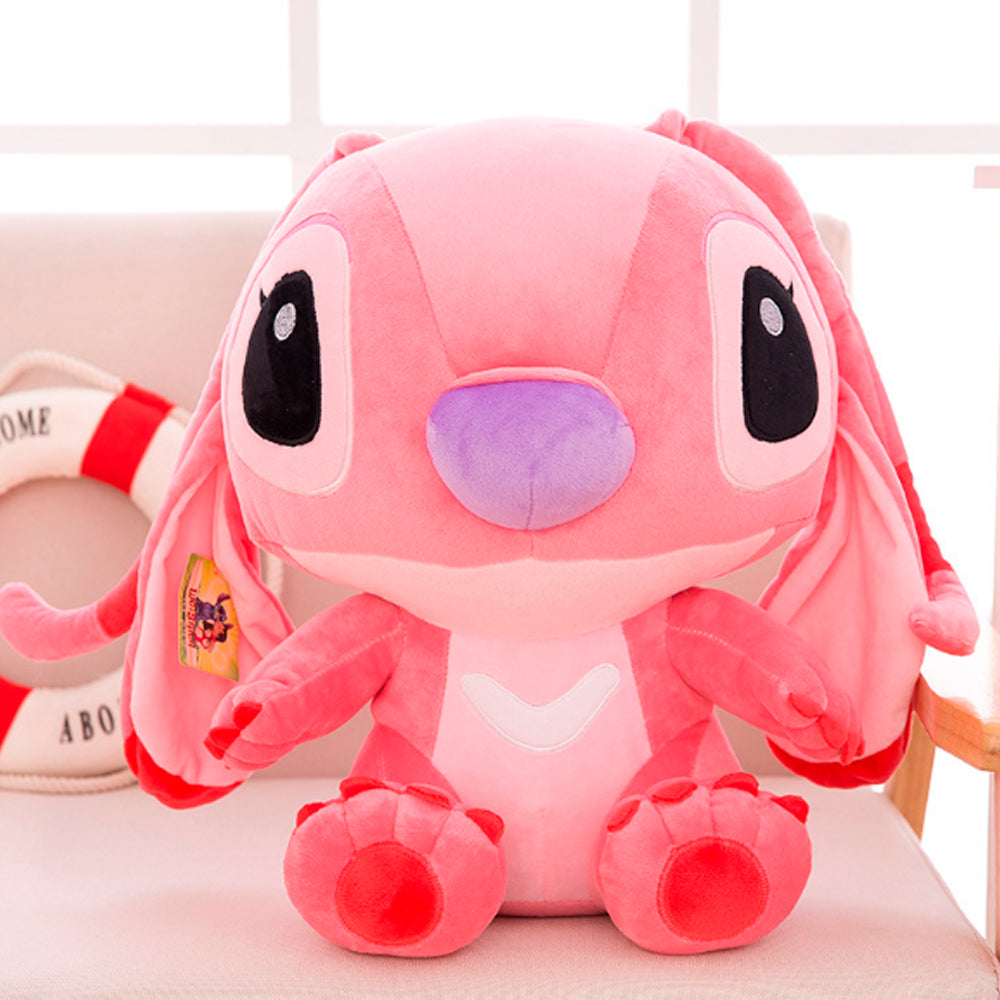 MIĘKKA PLUSZOWA ZABAWKA ANIOŁEK STICHA Z KRESKÓWKI LILO I STICH MASYASHA PODUSZKA RÓŻOWA 60 CM