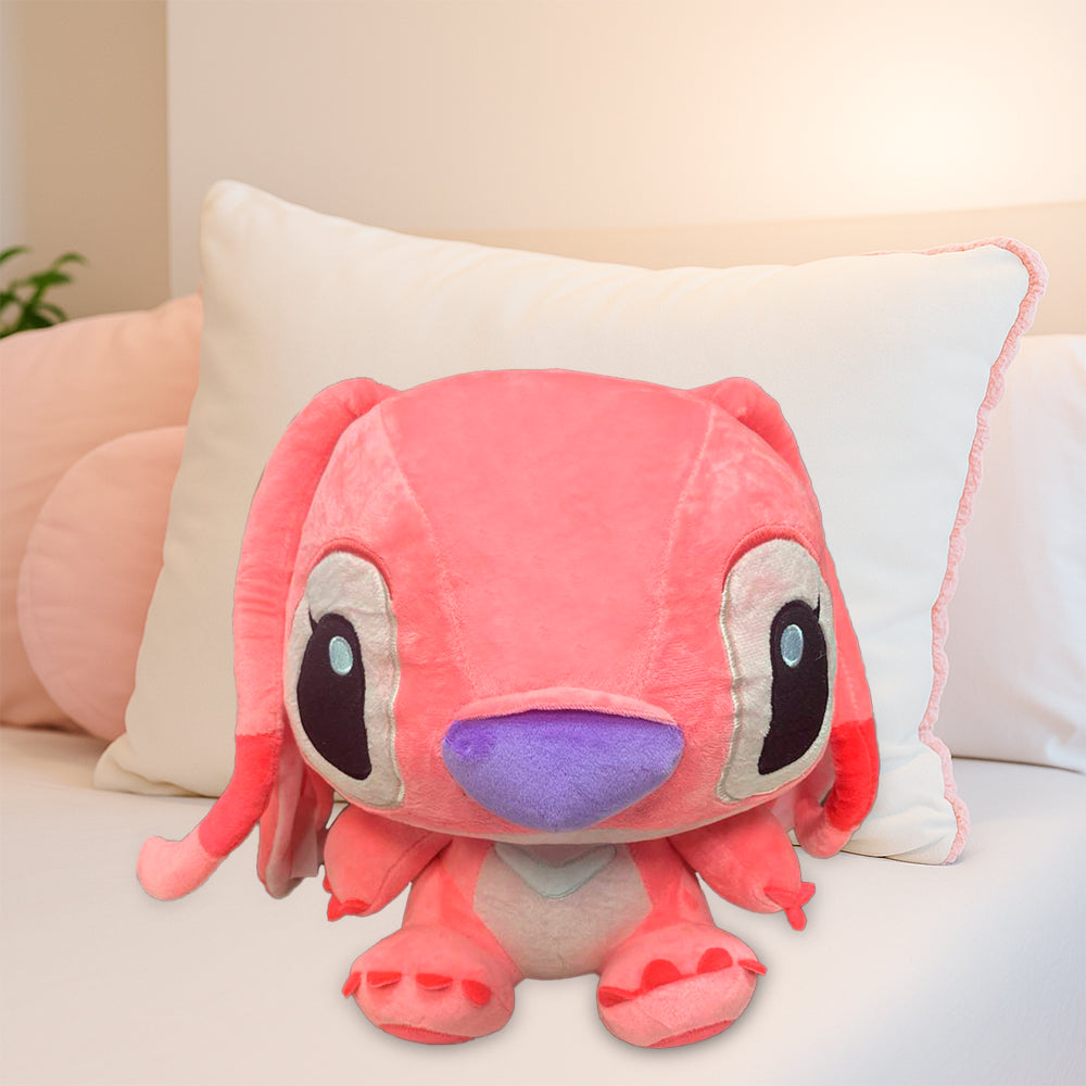 MIĘKKA PLUSZOWA ZABAWKA ANIOŁEK STICHA Z KRESKÓWKI LILO I STICH MASYASHA PODUSZKA RÓŻOWA 50 CM