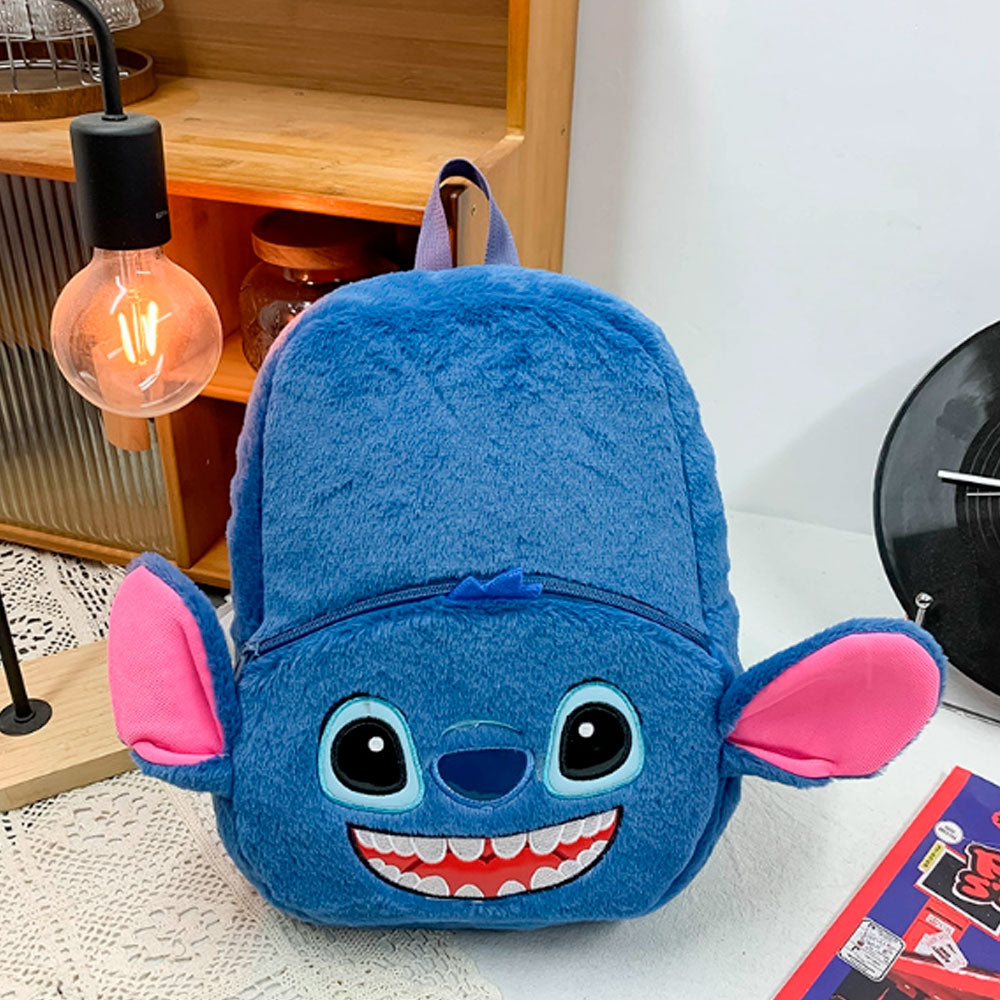 PLECAK DLA PRZEDSZKOLAKA SZKOLNY PLUSZOWY DZIECIĘCY STITCH STICH LILO NIEBIESKI 40*30 CM